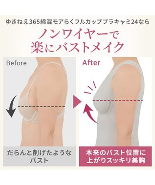 BRADELIS New York 【Yukine inc. / ブラデリス】ゆきねえ365綿混モアらく快適フルカップブラキャミ24 ノンワイヤー 補正 洋服に響きにくい ブラトップ カップ付き シェイパー YH524301 シアーグレージュ