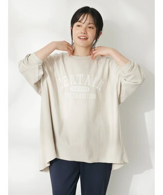 CRAFT STANDARD BOUTIQUE プリント裏毛チュニック Ivory