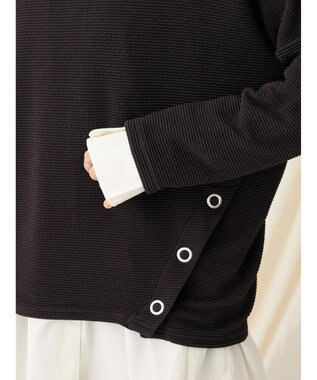 CRAFT STANDARD BOUTIQUE サイドリングボタンプルオーバー Black