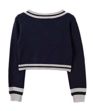 WEGO ナンバリングコンパクトニット ネイビー