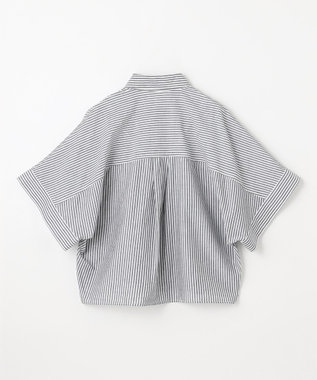 ANY 【手洗い可】コットンリネンブラウス オフ×ブラック