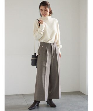 Te chichi 【宮本茉由着用】ハイネックフェザーニット オフホワイト