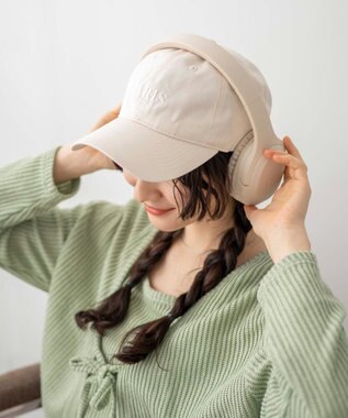 WEGO ワンポイント刺繍キャップ オフホワイト