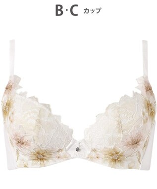 WACOAL ブラジャー 【ハグするブラ】 体温を感知してカラダになじむ 谷間メイク 脇高設計 レディース BXB478 /ワコール ホワイト