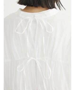Green Parks ・ＥＬＥＮＣＡＲＥ　ＤＵＥ　シアーバックリボンチュニック Off White