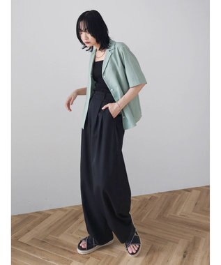 Green Parks 接触冷感　開襟シャツ Green