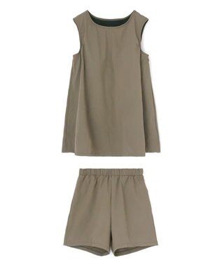 San-ai Resort（三愛水着楽園） 【カップ付きセット水着】タンキニ セット水着　無地【Ungrid（アングリッド）】 カーキ