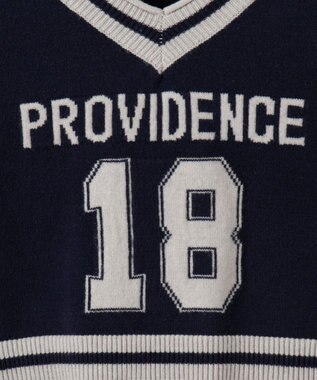 WEGO ナンバリングコンパクトニット ネイビー