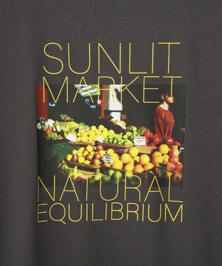 earth music&ecology アソートプリントＴシャツ Charcoal Gray