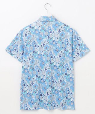23区GOLF 【MEN】【UVケア/吸水速乾】スプリングフラワー柄 半袖ポロシャツ ダルブルー系5