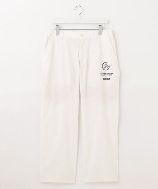 PW CIRCULUS 【MEN】【洗える/ストレッチ】ヘムスピンドル ワイド パンツ ホワイト系