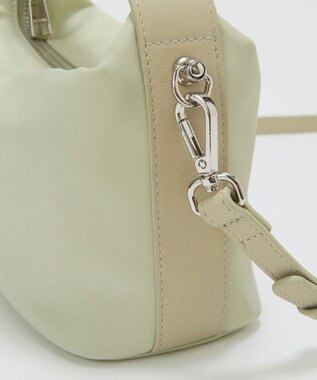 TOPKAPI 【TREASURE TOPKAPI】ナイロン レザーコンビ ハンドルオープン ミニ ショルダーバッグ ペールミント