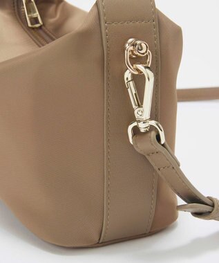 TOPKAPI 【TREASURE TOPKAPI】ナイロン レザーコンビ ハンドルオープン ミニ ショルダーバッグ グレージュ