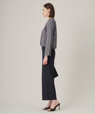 ICB 【ドラマ「続・続・最後から二番目の恋」着用】 デニムライクツィード ニットジャケット モノトーン系