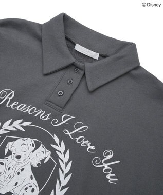 Green Parks １０１匹わんちゃん／ポロ衿裏毛スウェット Charcoal Gray