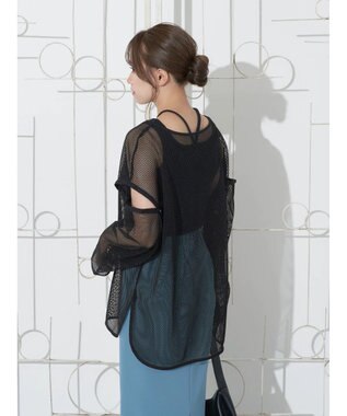 earth music&ecology ＳＥＴ２点メッシュプルオーバー＋タンクトップ Ivory