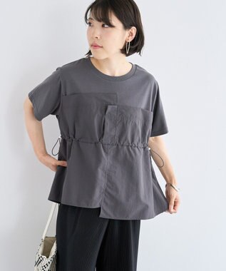 Green Parks ビスチェドッキングドロスト５分袖プルオーバー Khaki