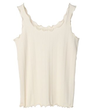 Green Parks メローリブタンク Ecru