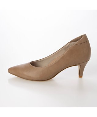 MODE ET JACOMO <carino>【レイン対応】ポインテッドトゥ パッド付きヒールパンプス ベージュ