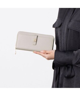 CLATHAS デフィ ラウンド長財布 ライトグレー