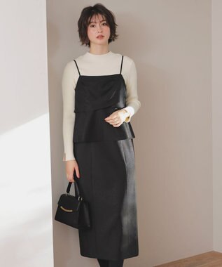 ANY SIS 【2SET】ビスチェ ワンピース × ニット セット ブラック