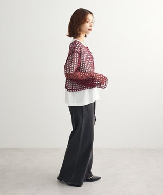 Green Parks ・ＳＵＧＡＲ　ＳＰＯＯＮ　２ｗａｙフラワーメッシュカーデ Bordeaux