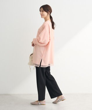 Green Parks ２Ｗａｙ　チュールドッキングシャツチュニック Pink