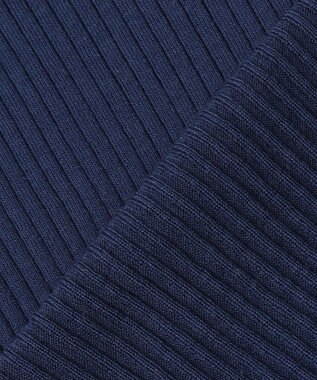 自由区 L 【WEB限定/セット着用可】セミウーステッド タートルネック ブルー系