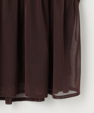 組曲 チュールティアード ブラウス ダークブラウン系