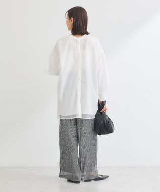 Green Parks ２Ｗａｙ　チュールドッキングシャツチュニック Off White