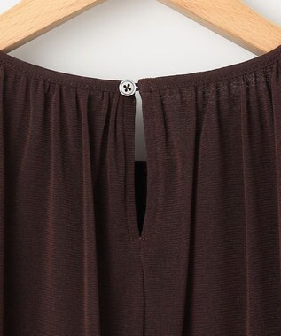 組曲 チュールティアード ブラウス ダークブラウン系