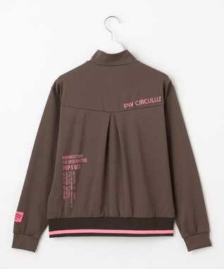 PW CIRCULUS 【吸水速乾 / UV遮蔽率99.5% UVカット / ストレッチ】【WOMEN】ハーフジップロングスリーブモックネックT ゴルフウェア レディース ダークブラウン系