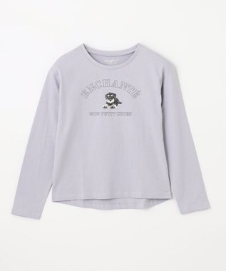 ANY KIDS アートモチーフ 長袖 Tシャツ サックスブルー×イヌ