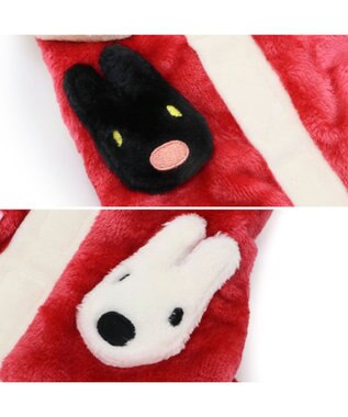 PET PARADISE リサとガスパール 背中開き もこふわ ベスト 中型犬 赤