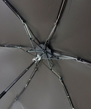 +RING UNISEX プラスリング 晴雨兼用 簡単開閉式折傘 BLK×BGE T1339 黒