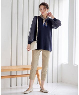 Tiaclasse 【小倉優子さん着用・日本製・洗える】サーラドライ・テーパードパンツ ベージュ