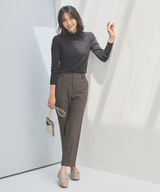 ANY 【洗濯機可】ボトルネック リブニット チャコールグレー