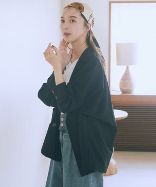 earth music&ecology シアードルマンジャケット Black