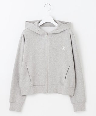 Feroux アイコン刺繍 ダンボール パーカー ライトグレー系