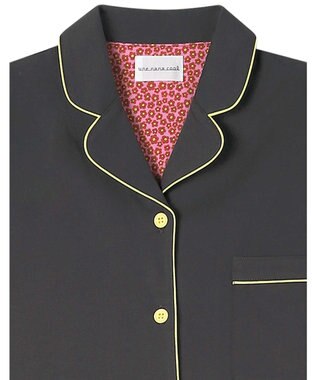 une nana cool 【綿100%】72/2 メガハイゲージパジャマ MADE WITH LIBERTY FABRIC ダークブラウン