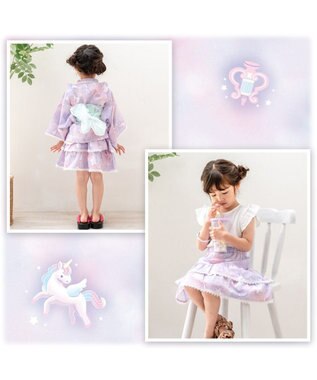 Mother garden 2025 マザーガーデン ユニコーン 浴衣ドレス 《ミルキーウェイ》 95～100cm / 105～110cm ミルキーウェイ