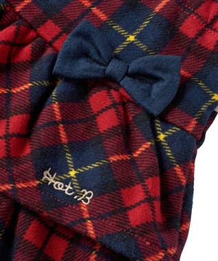 MIKI HOUSE HOT BISCUITS 【80-120cm】 チェック柄 キュロットスカート 赤