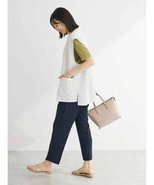 Green Parks フロントＺＩＰカットベスト Ecru