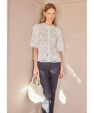 TOCCA 【洗える】SCALLOP DENIM パンツ デニム風