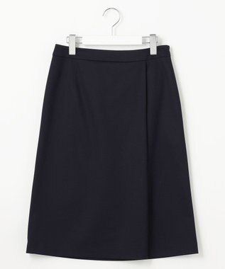 J.PRESS LADIES S 【セットアップ対応・洗える・抗菌防臭】T/Cポンチ スカート ネイビー系