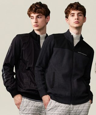 23区GOLF 【MEN】リバーシブル ニットブルゾン 1着で2つコーデが楽しめる 柔らかい肌触り