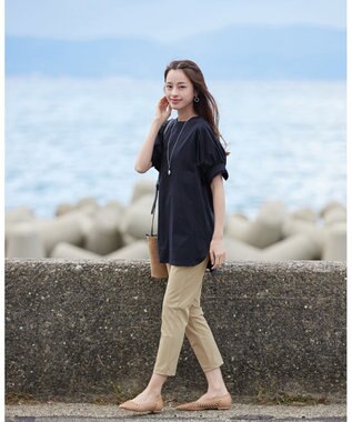 Tiaclasse 【小倉優子さん着用・日本製・洗える】サーラドライ・テーパードパンツ ベージュ