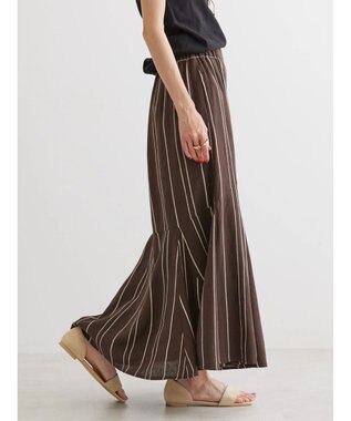 AMERICAN HOLIC リネンブレンドストライプマーメードスカート Stripe Brown