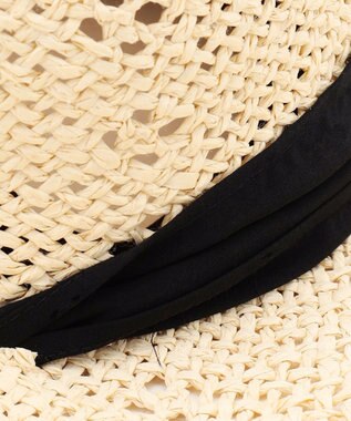 23区 ペーパーリボン ハット ベージュ系