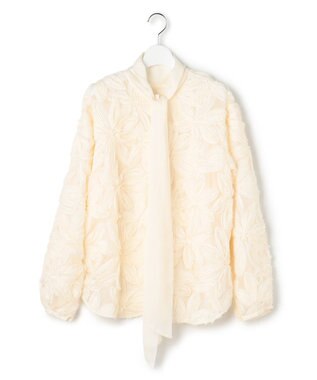 23区 【GOLD LABEL/見上愛さん着用】テープエンブロイダリー ブラウス アイボリー系